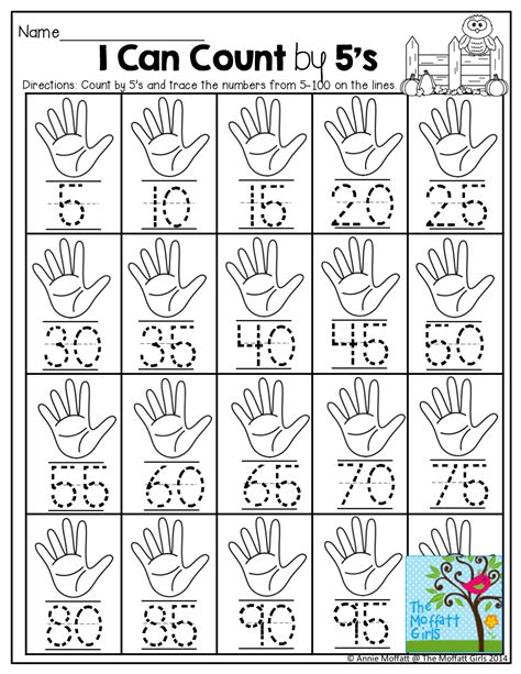 counting in 5s worksheet